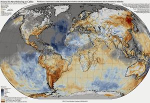 fenómeno climático mostrado en un mapa